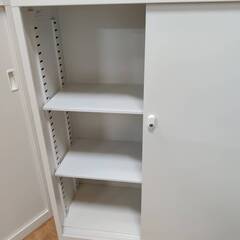 【愛品倶楽部柏店】在庫4点！ 生興 SEIKO 2段収納書庫 鍵付き ALZ-H32/ALZ-S34 上段両開き 下段引き違いの画像