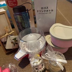 新品リラックマお椀・お弁当箱、ロゴスボトル、防災グッズ等の画像