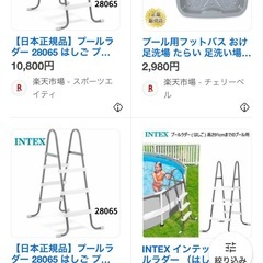 昨年夏購入　intex  プール用ハシゴ　はしごの画像