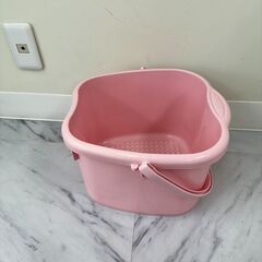 【世田谷手渡し限定】足湯　パステルピンク　フットバス　ネイルフットバスの画像