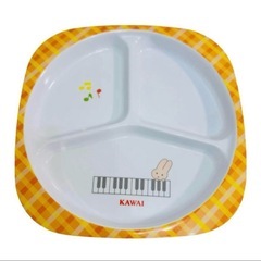 日本製 メラミン樹脂 お子様ランチ皿 6枚SET プレート　幼児　KAWAI 皿の画像