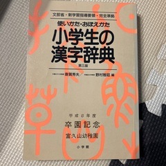 小学生の漢字辞典の画像