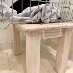 踏み台 木製物置台の画像