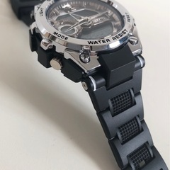 【未使用品】メンズ スポーツ腕時計 ダイバーウォッチ 30m防水 メンズ腕時計 シルバーの画像