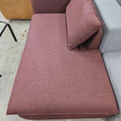 【リサイクルショップどりーむ天保山店】No.4092　カウチソファ　ソファベッド　ワインレッド　ゆったりくつろげます♪の画像