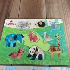 エドインター　木製ペグパズル　なかよしどうぶつ わくわくのりもの 知育玩具の画像