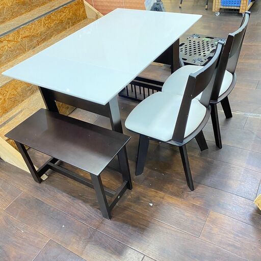 NITORI 伸長式ダイニングテーブル4点セット ロピア2 おしゃれ d2876 ジ387/ ニトリ 伸長式ダイニングテーブル4点セット DTロピア2 DCロピア