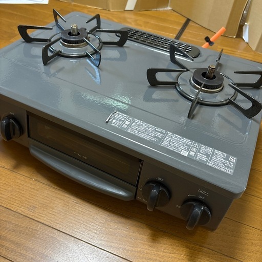 【使用1年】リンナイ　プロパンガス　 グリル付ガステーブル