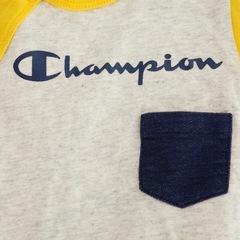【Champion】70★半袖ロンパース ★黄色★イエローの画像