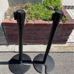 ◆早い方優先‼︎ ベルト付きポール くぼみ型 ベルトポールパーテーション 2本セット イベント 展示会の画像