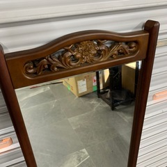 値下げしました！店舗・出張買取実施中★鏡　ミラー　木製　アジアンの画像