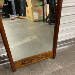 値下げしました！店舗・出張買取実施中★鏡　ミラー　木製　アジアンの画像