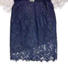 DEA. by ROBE de FLEURS ディアバイローブドフルール アシンメトリー×ホルターネックタイトドレス DE1883 ダスティーブルー×ネイビー S キャバドレスの画像