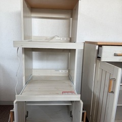 ニトリ　キッチンカウンター　レンジボード2点セットの画像