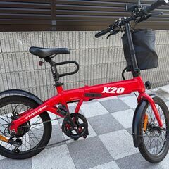 PYKES PEAK 電動アシスト自転車 X20（綺麗なレッド）の画像