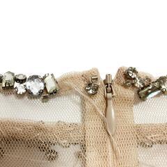 DEA. by ROBE de FLEURS ディアバイローブドフルール ビジューチュールｘ総レースタイトミニキャバドレス DE2371 ダスティーブルー キャバドレスの画像