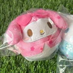 マイメロ･シナモロール ぬいぐるみマスコットの画像