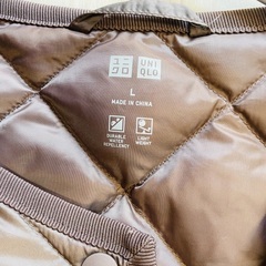 ユニクロ ダウンコート ブラウン Lサイズ　少額の価格交渉可能です！の画像