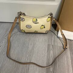 [コーチ] レモン ショルダーバッグ teri 脇下 Yellow バッグ バナナ 斜め掛けショルダーバッグの画像
