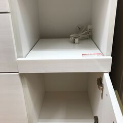 ★リユースのサカイ春日部店★KJ11681 ニトリ レンジボード ホワイト H190×W120×D44 クリーニング済みの画像