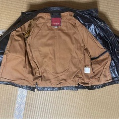 ヘンリービギンズ　レザー ライダースジャケット 黒 レディースMの画像