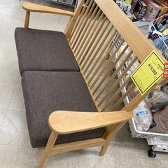 J5633　【リユースのサカイ柏店】　二人掛けソファ　北欧調　クリーニング済み　の画像