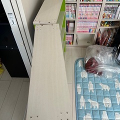 本棚 2個セット 緑 ピンクの画像