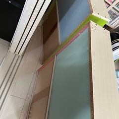 本棚 2個セット 緑 ピンクの画像