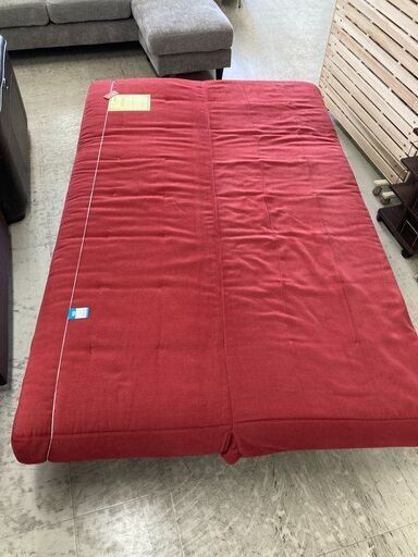 J5635　【リユースのサカイ柏店】　ソファーベッド　赤　クリーニング済み