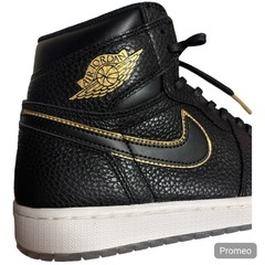 ✨希少・美品✨ NIKE AIR JORDAN 1 Retro High Pinnacle 27.5cm ブラック×ゴールドの画像