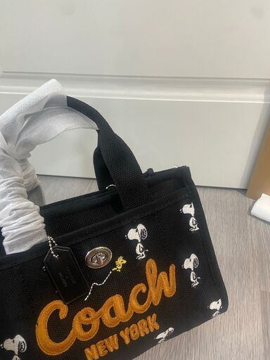 [コーチ] トートバッグ ショルダーバッグ ディズニー ミッキー 限定コラボ snoopy logo ハンドバッグ