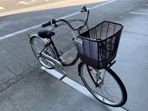 【大人用】整備済中古自転車 丸石 24型ハッピーライフ 赤色 <自転車のオオムラ 静岡店>
