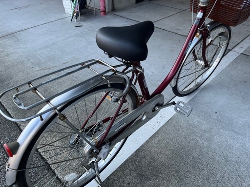 【完売御礼】【大人用】整備済中古自転車 丸石 24型ハッピーライフ 赤色 <自転車のオオムラ 静岡店>