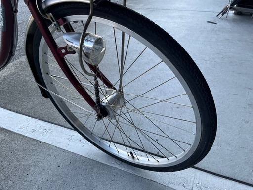 【完売御礼】【大人用】整備済中古自転車 丸石 24型ハッピーライフ 赤色 <自転車のオオムラ 静岡店>