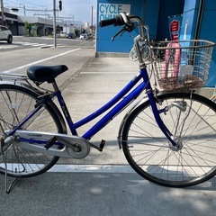 大人用】整備済中古自転車 丸石 27型ELANE 青色 <自転車のオオムラ 静岡店>