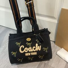 [コーチ] トートバッグ 恐竜 モチーフ dinosaurs  ショルダーバッグ ディズニー ミッキー 限定コラボ logo 刺繡 ハンドバッグ 002の画像