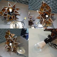 ① 星形 ペンダントライト 照明 つりさげ照明 1灯 3個セット インテリア照明 オブジェ 店舗什器 簡易点灯確認済 札幌市 新道東店の画像