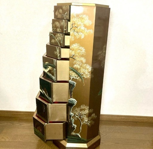 中国家具 八角型 8杯 引き出し 箪笥 チェスト 花台 高卓 飾り台 ショップ