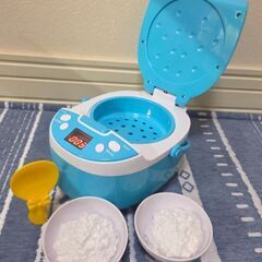 おままごと用品　炊飯器　電子レンジ　食材のおもちゃ　買い物カートのセットの画像