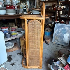 ラタン　スリッパラックの画像