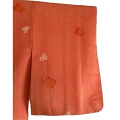 【新品未使用】正絹 羽織 橙色 仕立て糸付き 花柄 伝統和装 着物 羽織りの画像