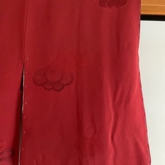新品未使用 正絹 羽織 赤系 花柄 仕立て糸付き 身丈83 裄64 着物 羽織りの画像