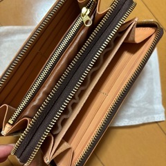 ダブルファスナーブライドルレザーメンズ長財布ラウンドファスナーの画像