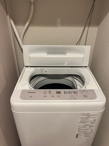 【美品】Panasonic 洗濯機 5kg 2023年製／直接引き取り限定