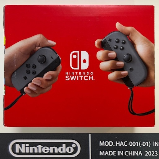 ニンテンドースイッチNintendo Switch新型バッテリー強化版グレー灰色美品完品2023年製造