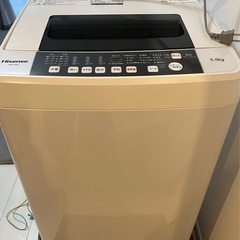 ★美品 2019年製 全自動洗濯機 Hisense【HW-T55C】5.5kgの画像