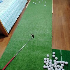 ゴルフ　★パターマットとロストボールの画像