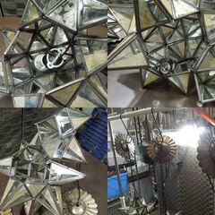 ② 星形 ペンダントライト 照明 つりさげ照明 1灯 3個セット インテリア照明 オブジェ 店舗什器 簡易点灯確認済 札幌市 新道東店の画像