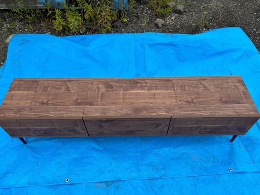 【バナナ】大川家具 テレビ台 ローボード 160cm幅 収納付 木目調 ブラウン