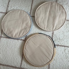 無印良品 木の実から作ったカポック中わた シートクッション　3点セットの画像